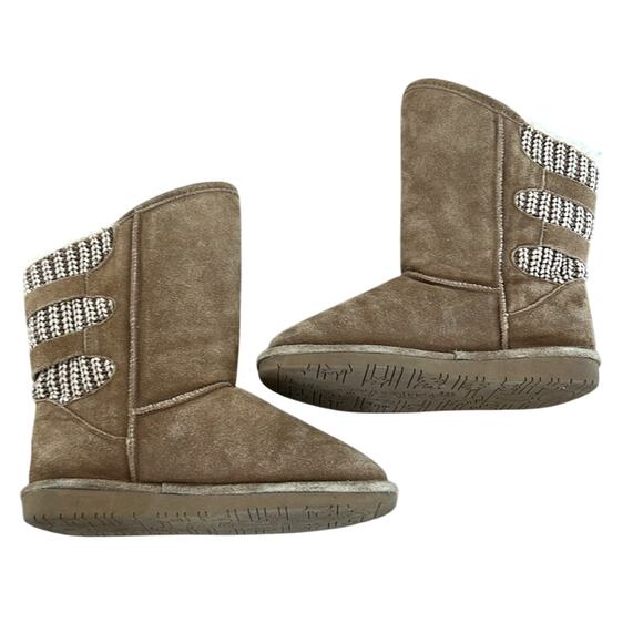 Youth BearPaw Boshie Brown Suede Winter Boots Size 5 - Picture 6 of 6
